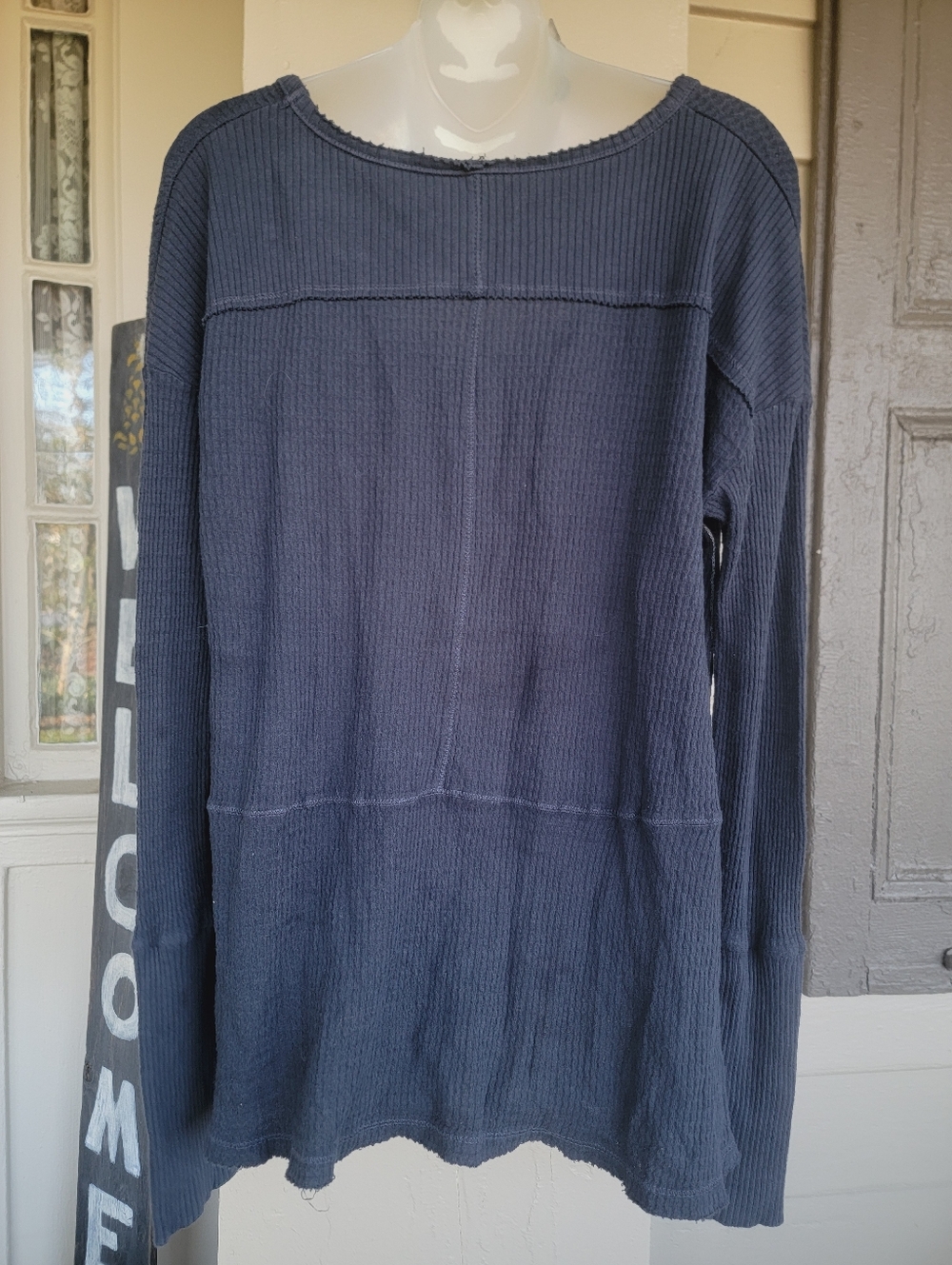 🌈 free People x Trunk LTD Journey drippy drapey Thermal long sleeve top tee - Picture 8 of 15